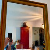 Rustic golden mirror