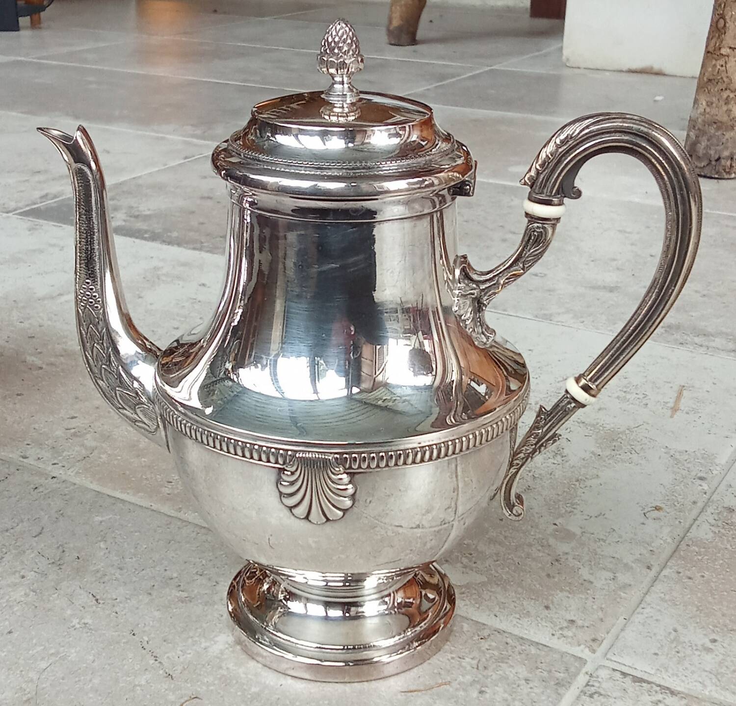 Old silver-plated coffee service