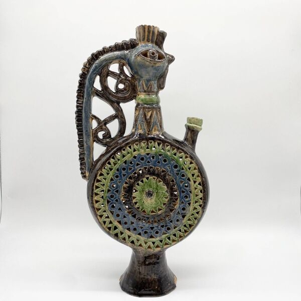 Cruche « Cocotte XXL » céramique de Manises, 1950s