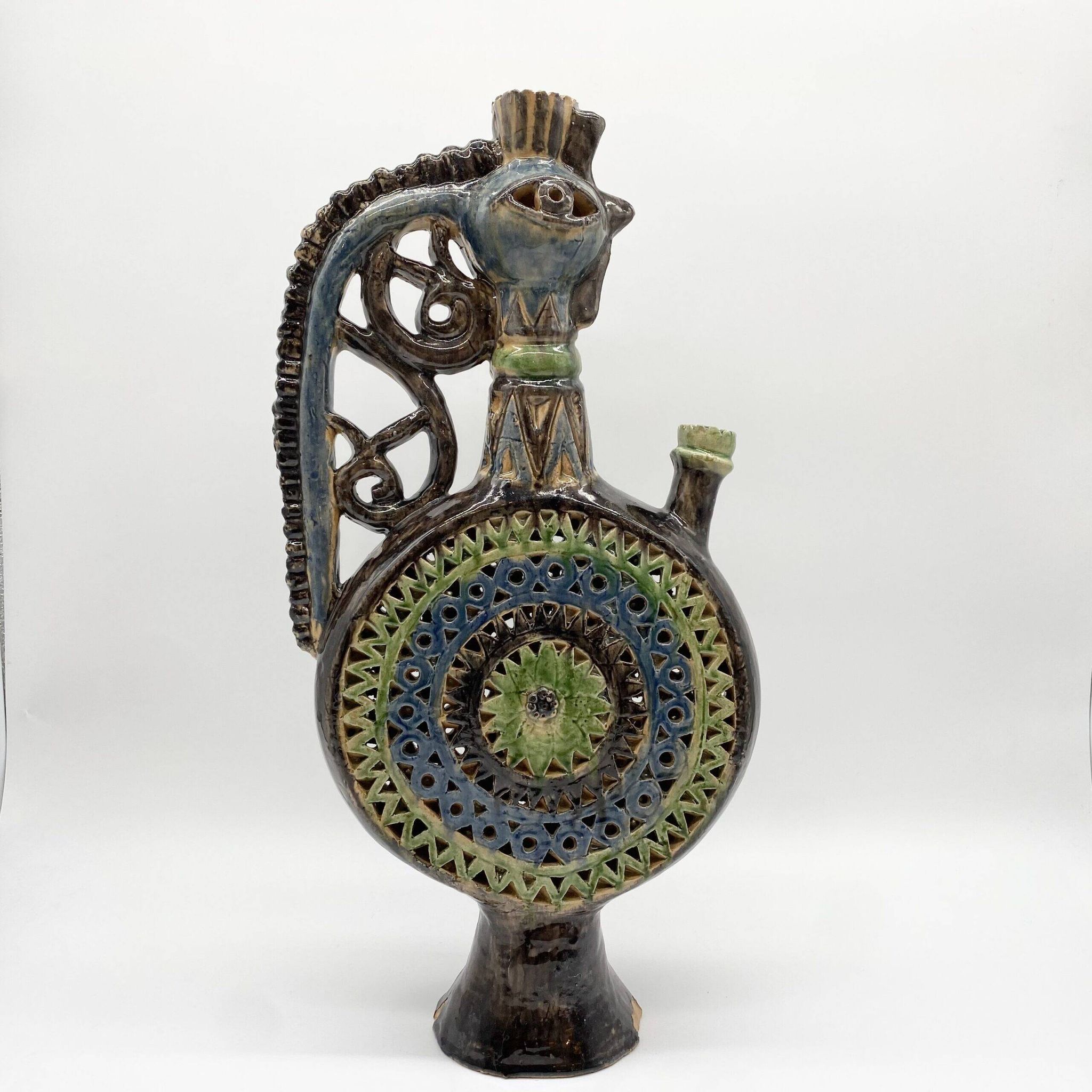 Cruche « Cocotte XXL » céramique de Manises, 1950s