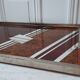 Art deco tray in wood, steel, chrome, glass and mirror 30s-40s
