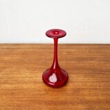 Vintage red glass solifleur vase by Cari Zalloni for WMF.