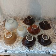 8 mismatched antique bowls