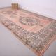 Tapis berbère en laine vintage marocain rose grand 212 x 394 cm, tapis fait main