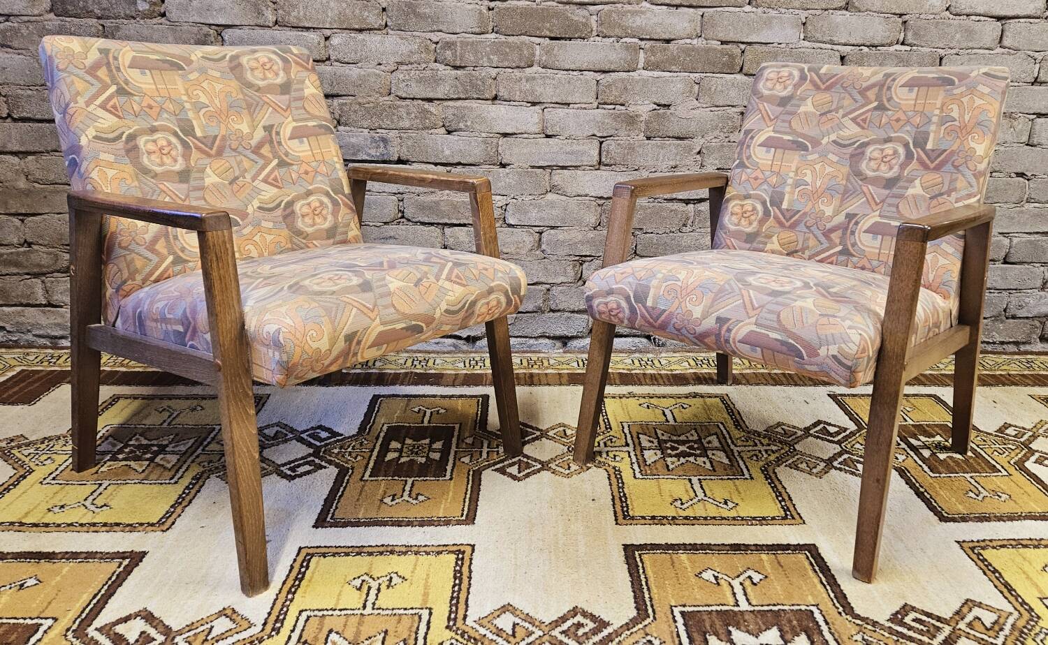 Pair of vintage Danish armchairs from the 1970s