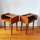 Pair of vintage Scandinavian bedside tables from the 1960s