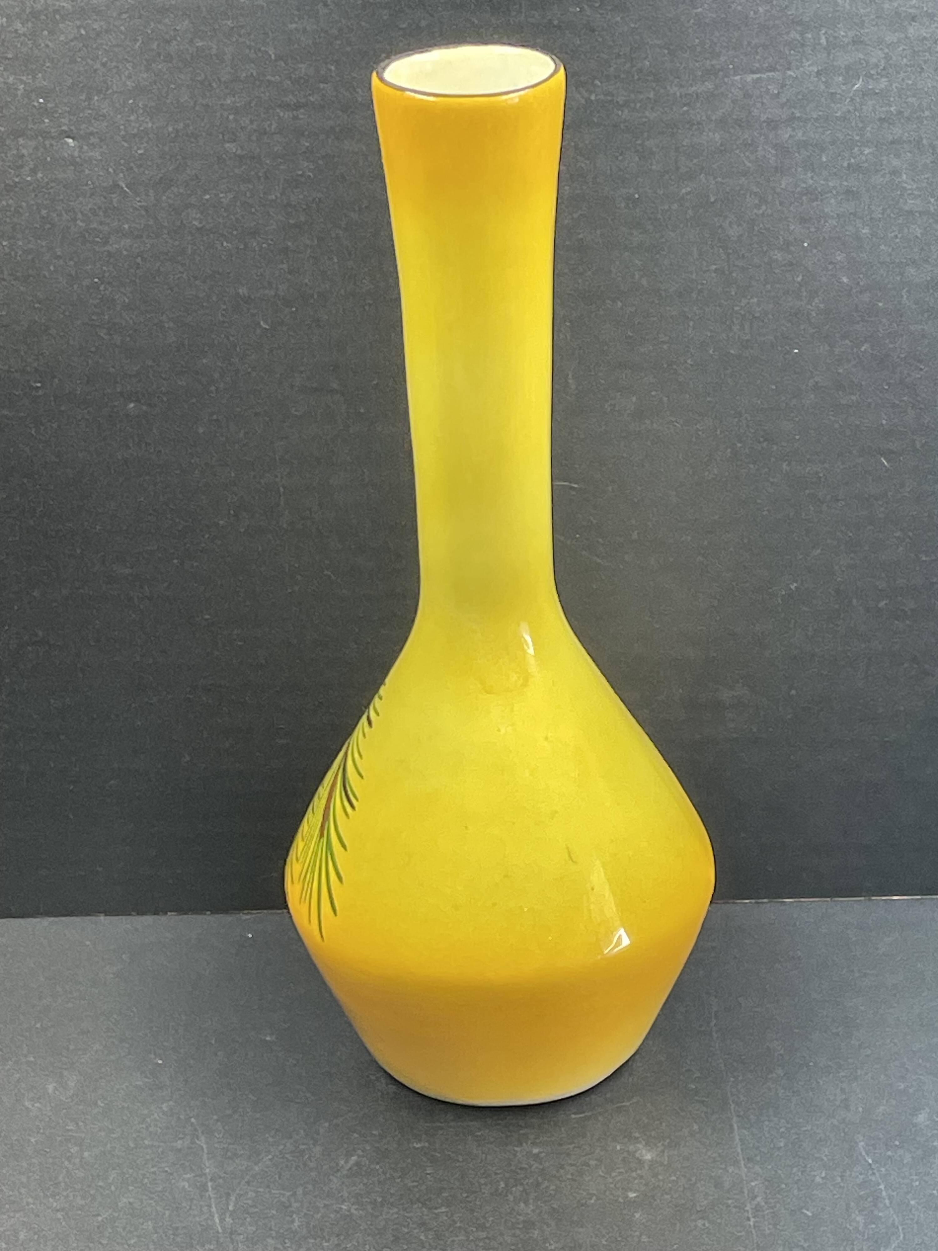 Soliflore vase with cicada decoration signed Albert Feray Vallauris 20th century - 25 cm