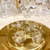 Set of 4 Murano flower napkin rings