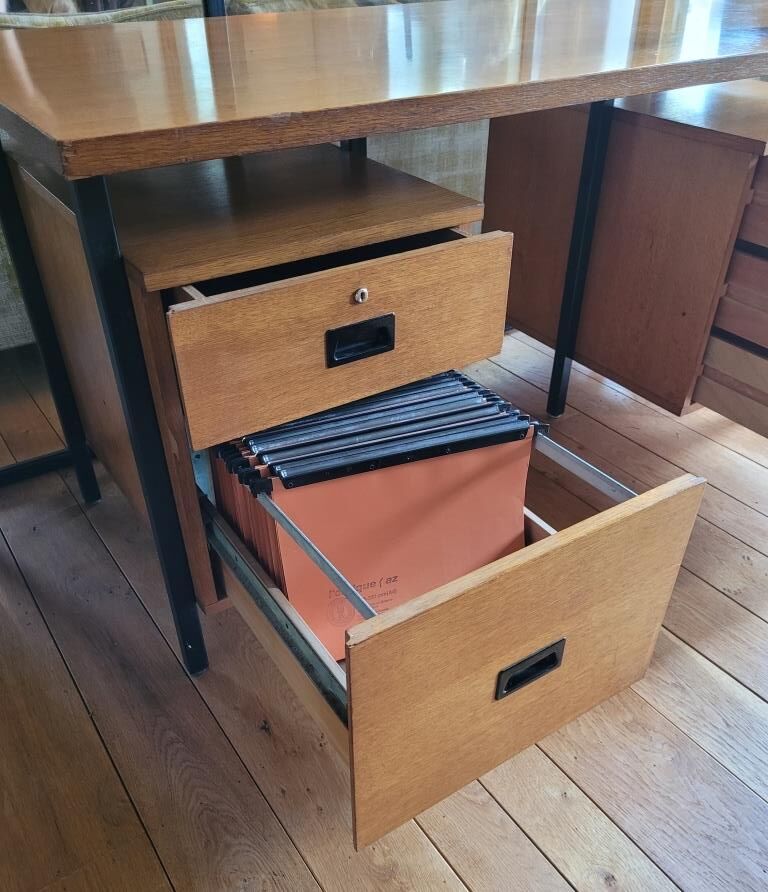 Wood and metal office 70s