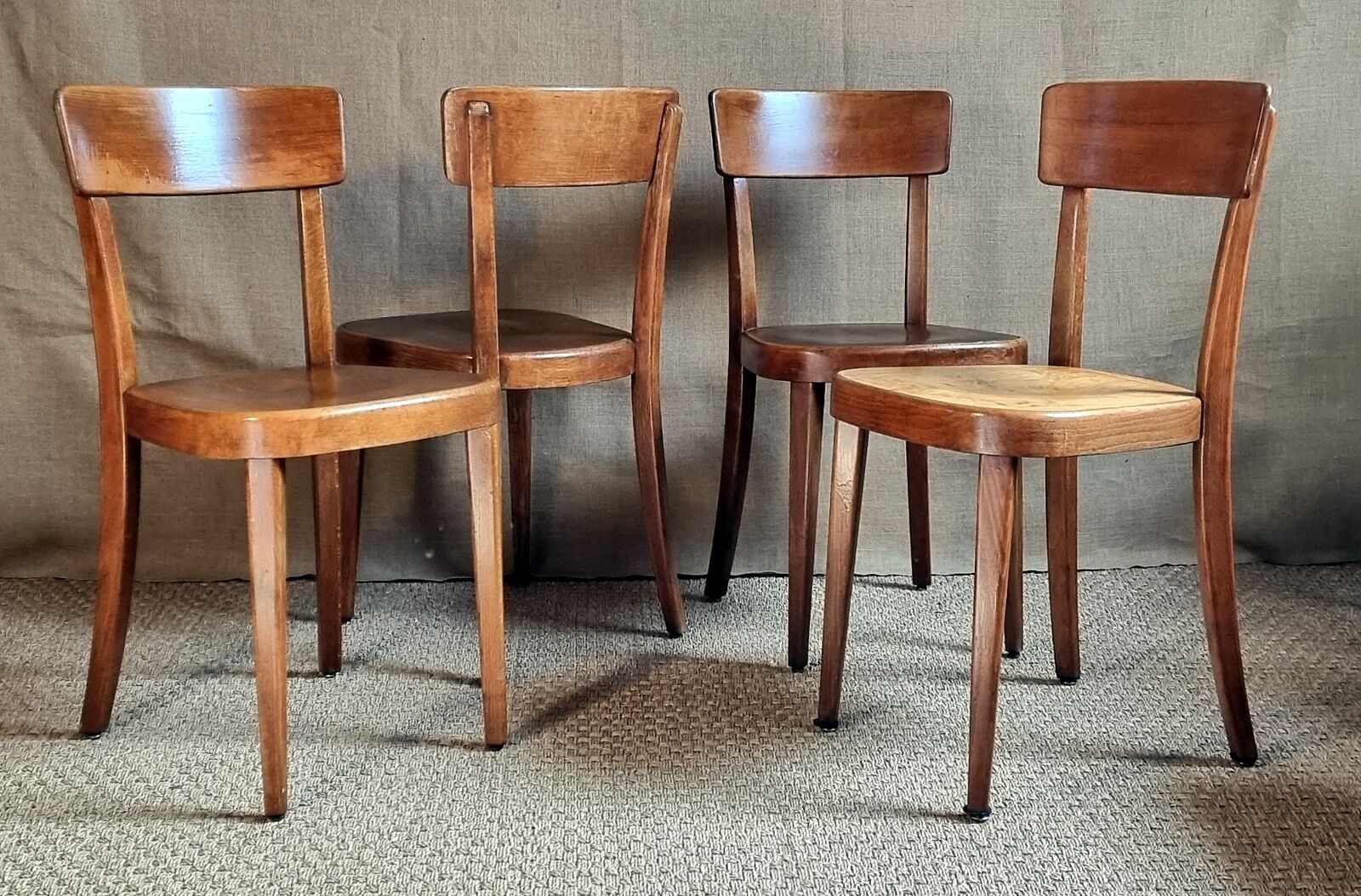 Set of 4 Horgen-Glaris bistro chairs classic model 50s