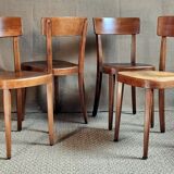 Set of 4 Horgen-Glaris bistro chairs classic model 50s