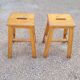Pair of wooden stools from Gare 1950s