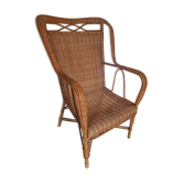 Fauteuil rotin 1950 circa