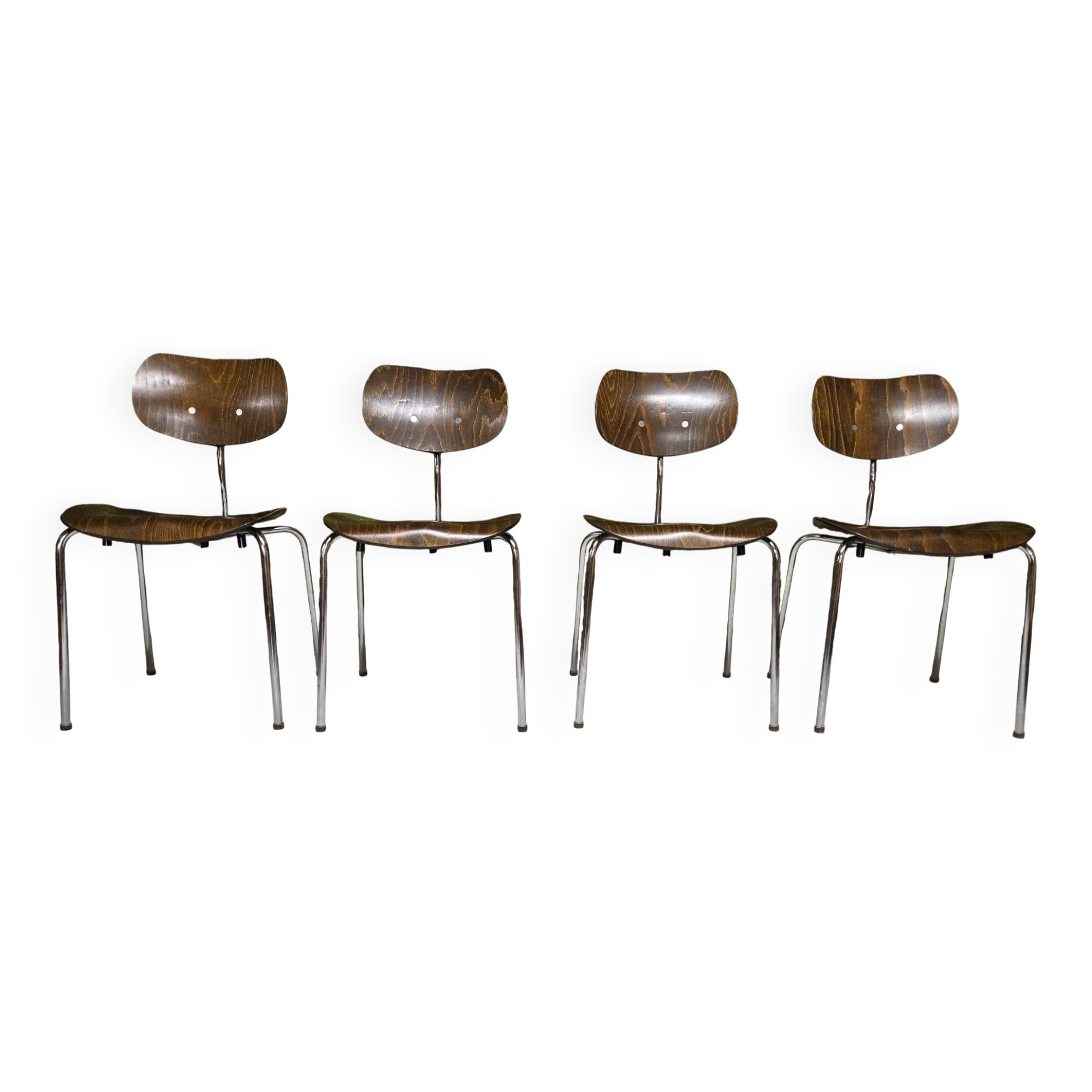 Set of four Se 68 chairs by Egon Eiermann for Wilde+Spieth.
