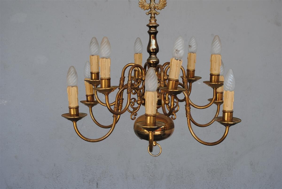 Chandelier style Dutch copper 10 lights