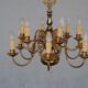Chandelier style Dutch copper 10 lights