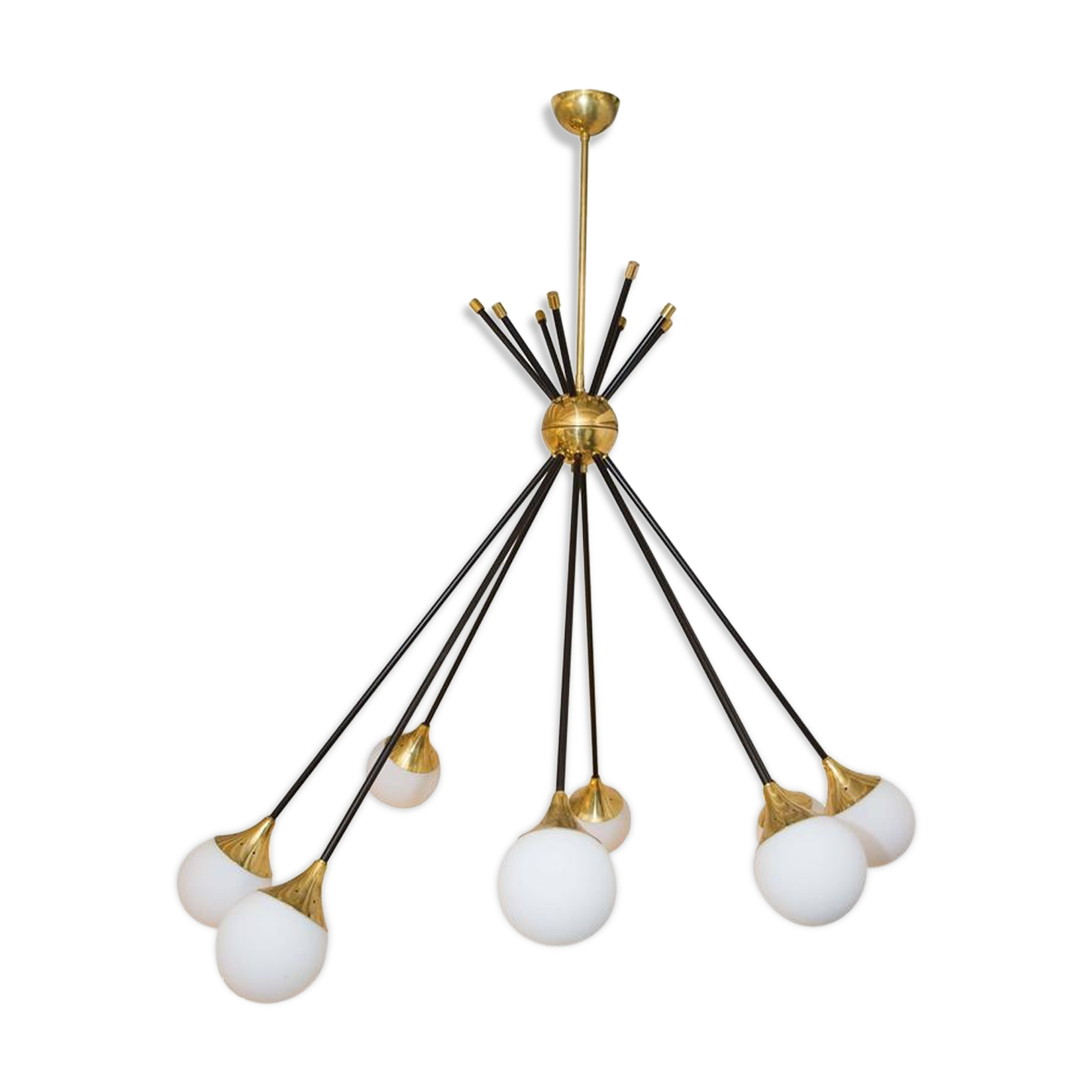 Italian metal and brass chandelier