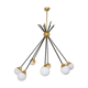Italian metal and brass chandelier