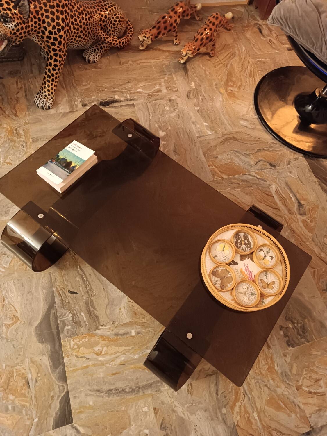 Vintage plexiglass coffee table