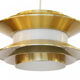 Pendant light "Trava" golden version by Carl Thore for Granhaga Metallindustri. Sweden 1970s.