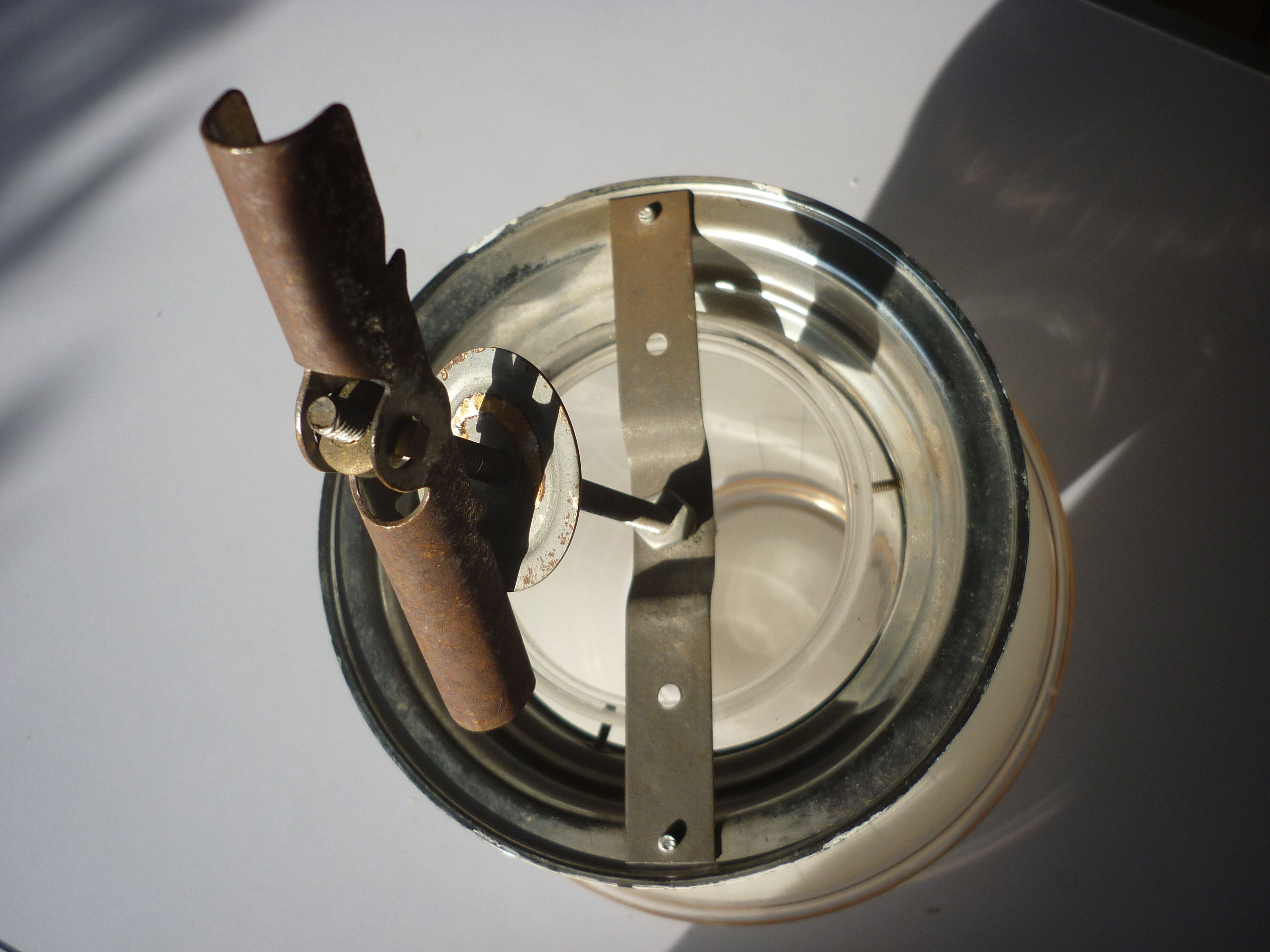 Granite glass globe hanging lamp