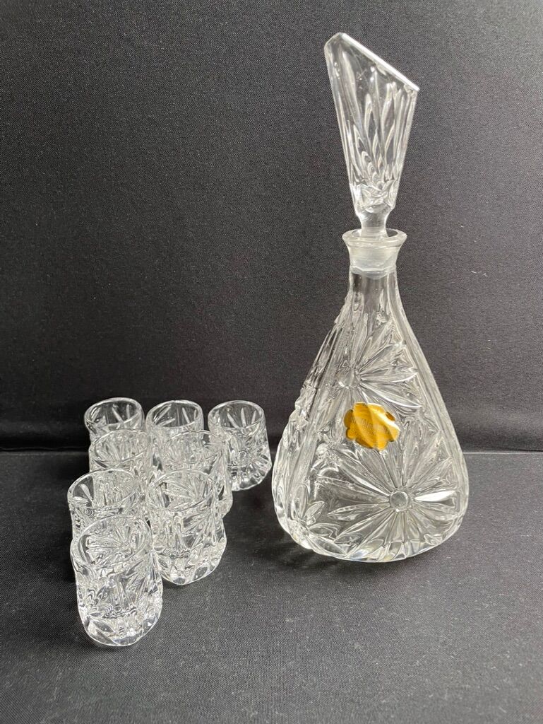 Service à liqueur en cristal de Bavière – Milieu XXème