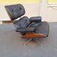 Vintage Lounge Chair in Black Leather by Charles Eames and Ray Eames for Herman Miller, 1960s