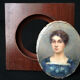 MINIATURE PORTRAIT WOMAN HAND PAINTED NINETEENTH CENTURY SUILEM