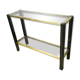 Vintage wooden console and smoked glass