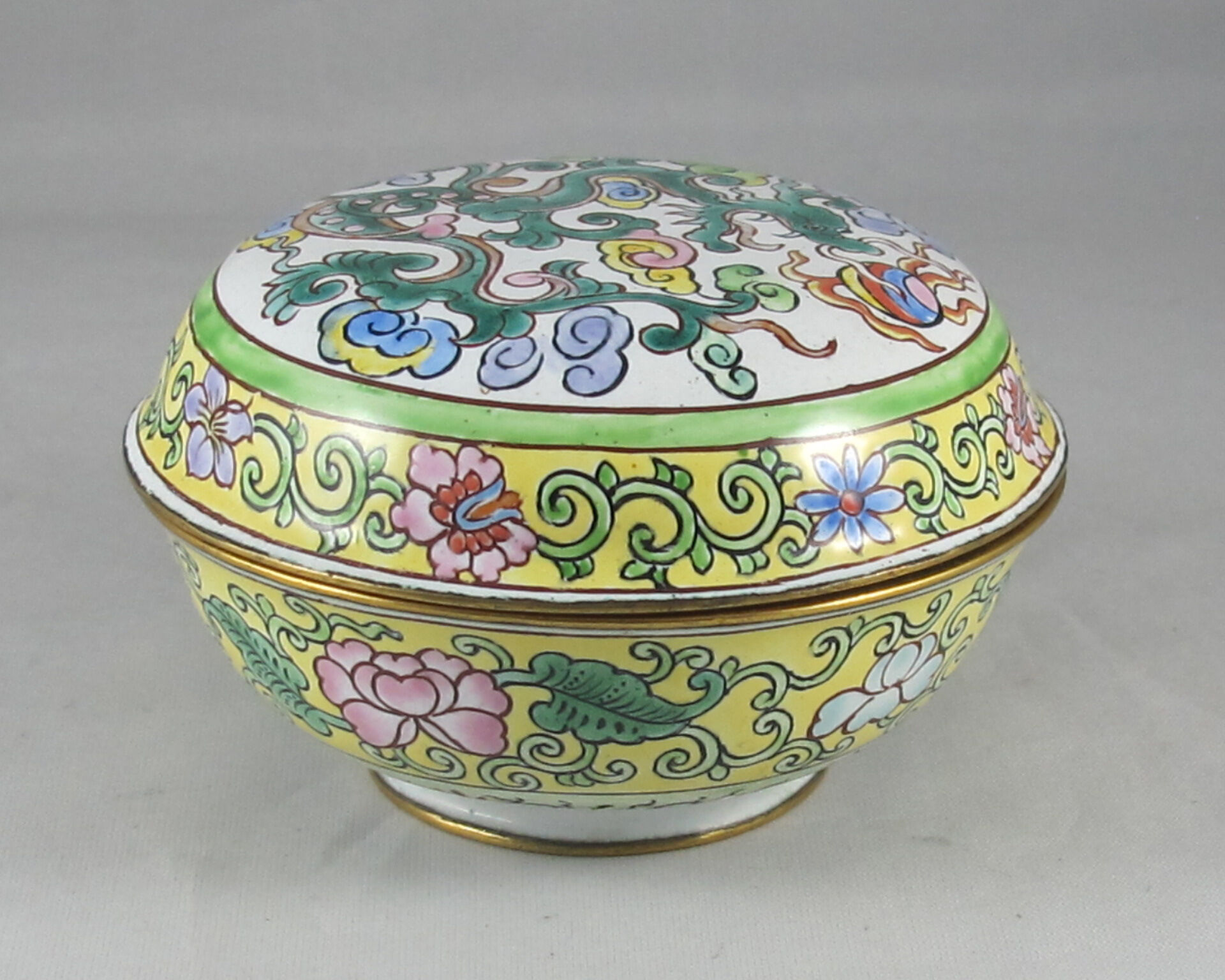 Chinese enamelled bronze box