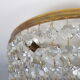 Ceiling light basket with 3 lights in gilded brass
