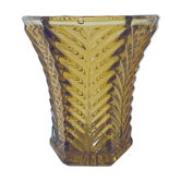 Old amber glass vase