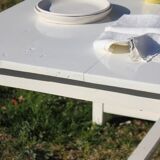 Patina white farm table