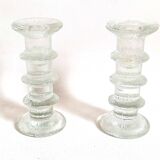 Pair of candlesticks Timo Sarpaneva for Littala 60s Height 14.5 cm