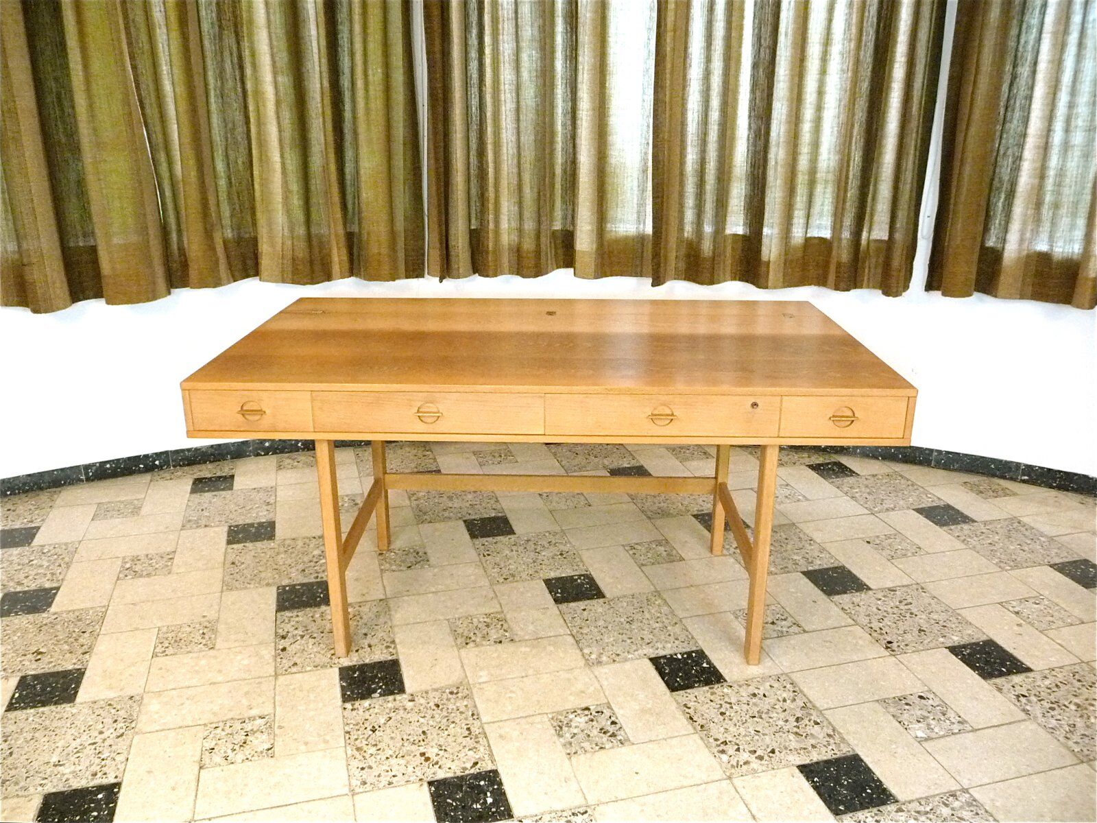 Flip-top partner secretary desk by Jens Quistgaard for Løvig, Denmark 1960s