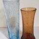 Duo of vintage blown glass vases from Biot