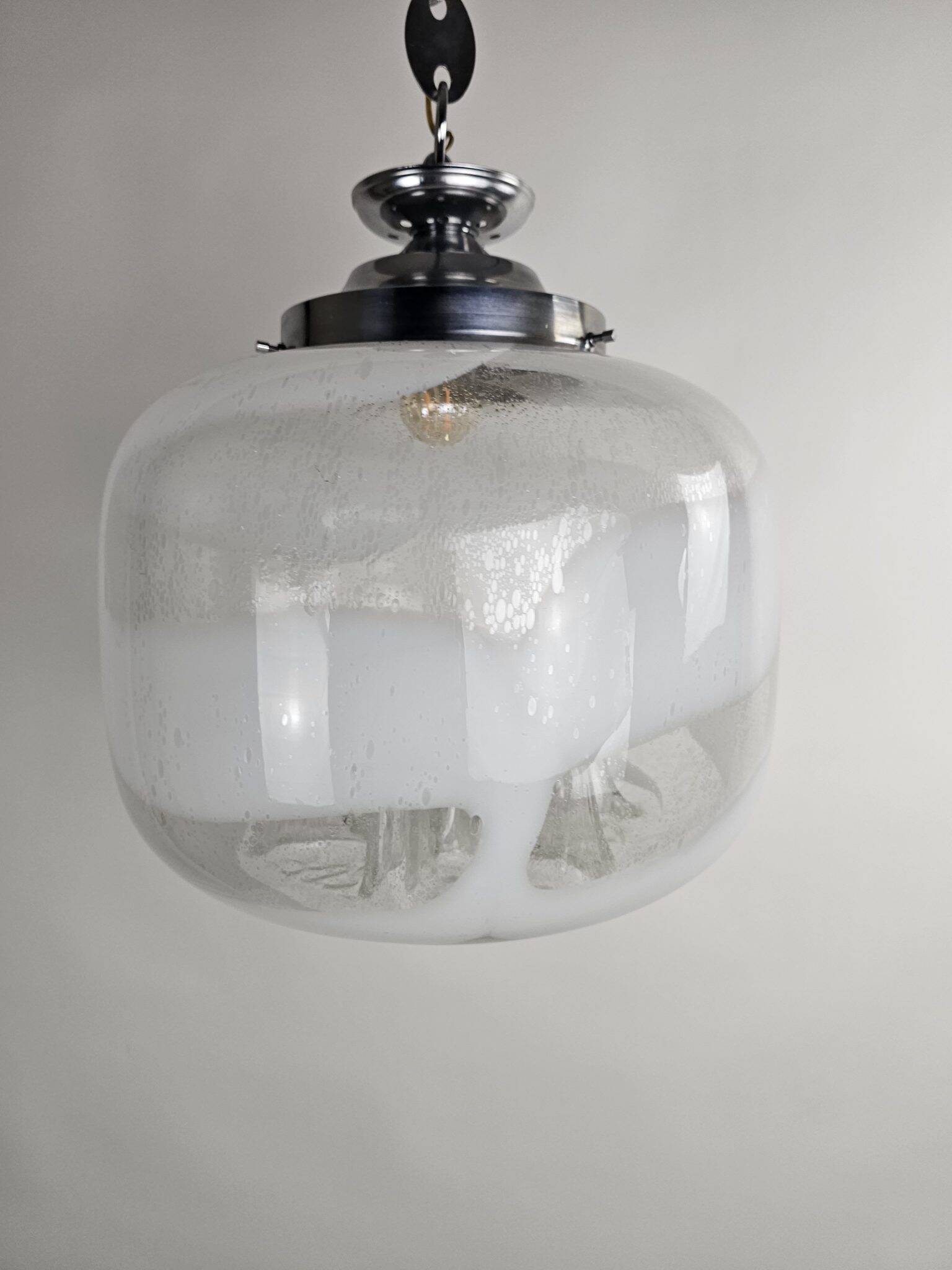 Suspension italienne en verre de Murano formes nuageuses