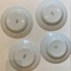 Set of 4 hollow plates, foliage decorations, Manufacture de St-Amand-les-Eaux