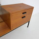 Mid-century teak hall way cabinet with mirror, The Netherlands 1950's