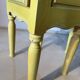Pair of vintage carved wooden bedside tables – Sunny yellow finish