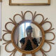 Rattan sun mirror