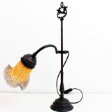 Gooseneck lamp with Vianne glass paste tulip