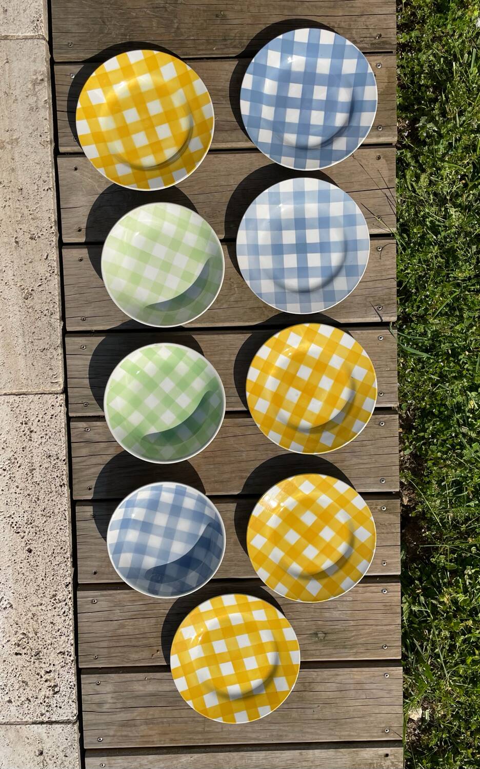 Set of 9 Digoin plates Scottish model