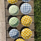 Set of 9 Digoin plates Scottish model