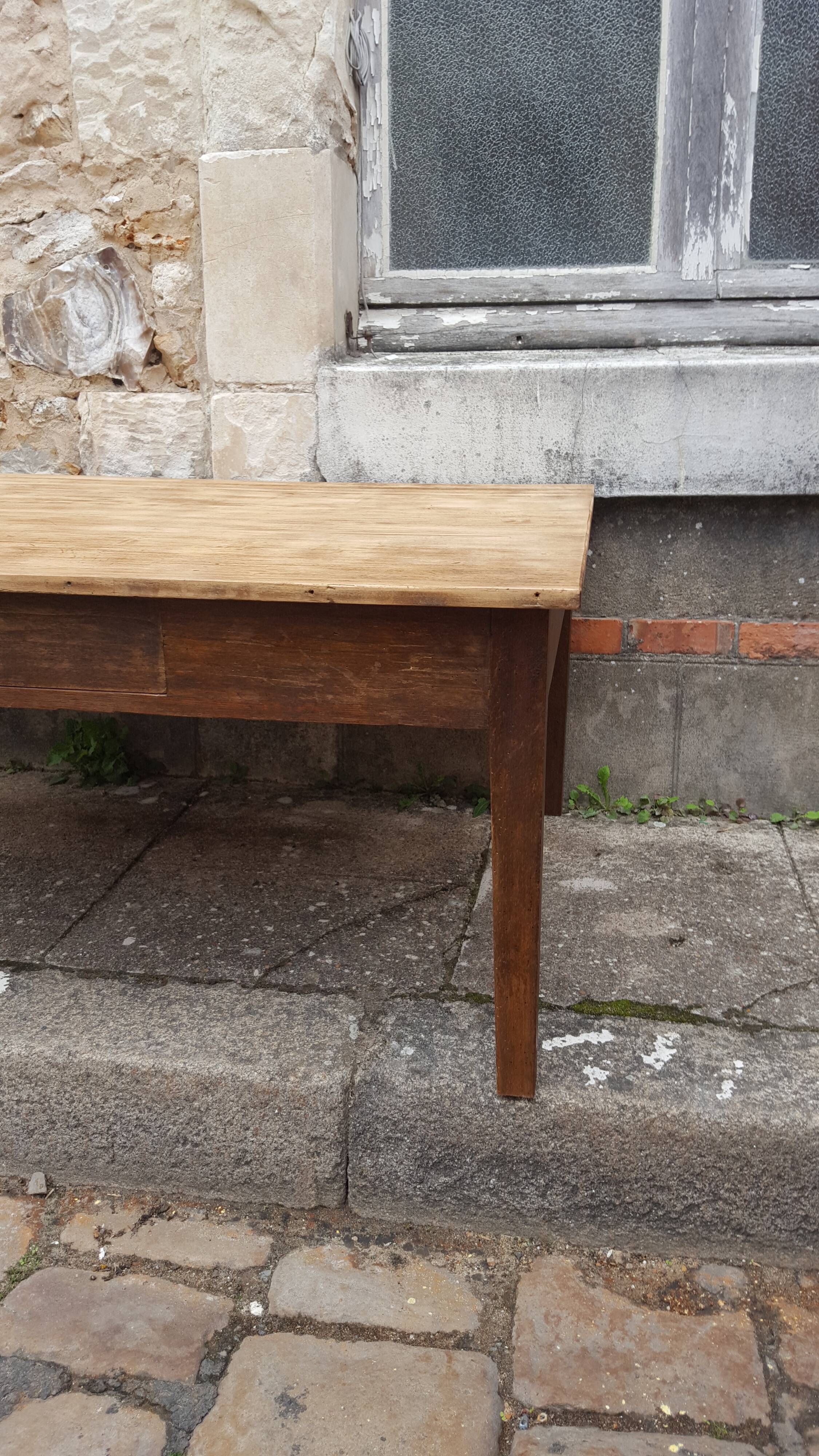 Raw farm table coffee table