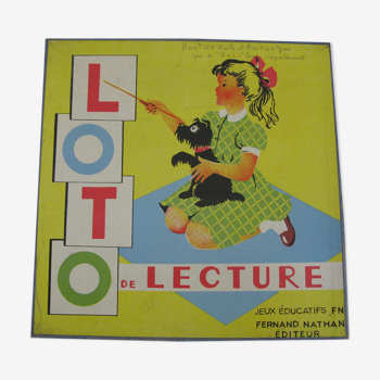 Jeu de loto lecture vintage