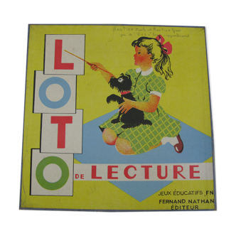 Jeu de loto lecture vintage