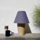 Beige ceramic lamp, Brussels factory, 1990