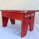 Small Stool Low Patinated Painted Footrest Vintage