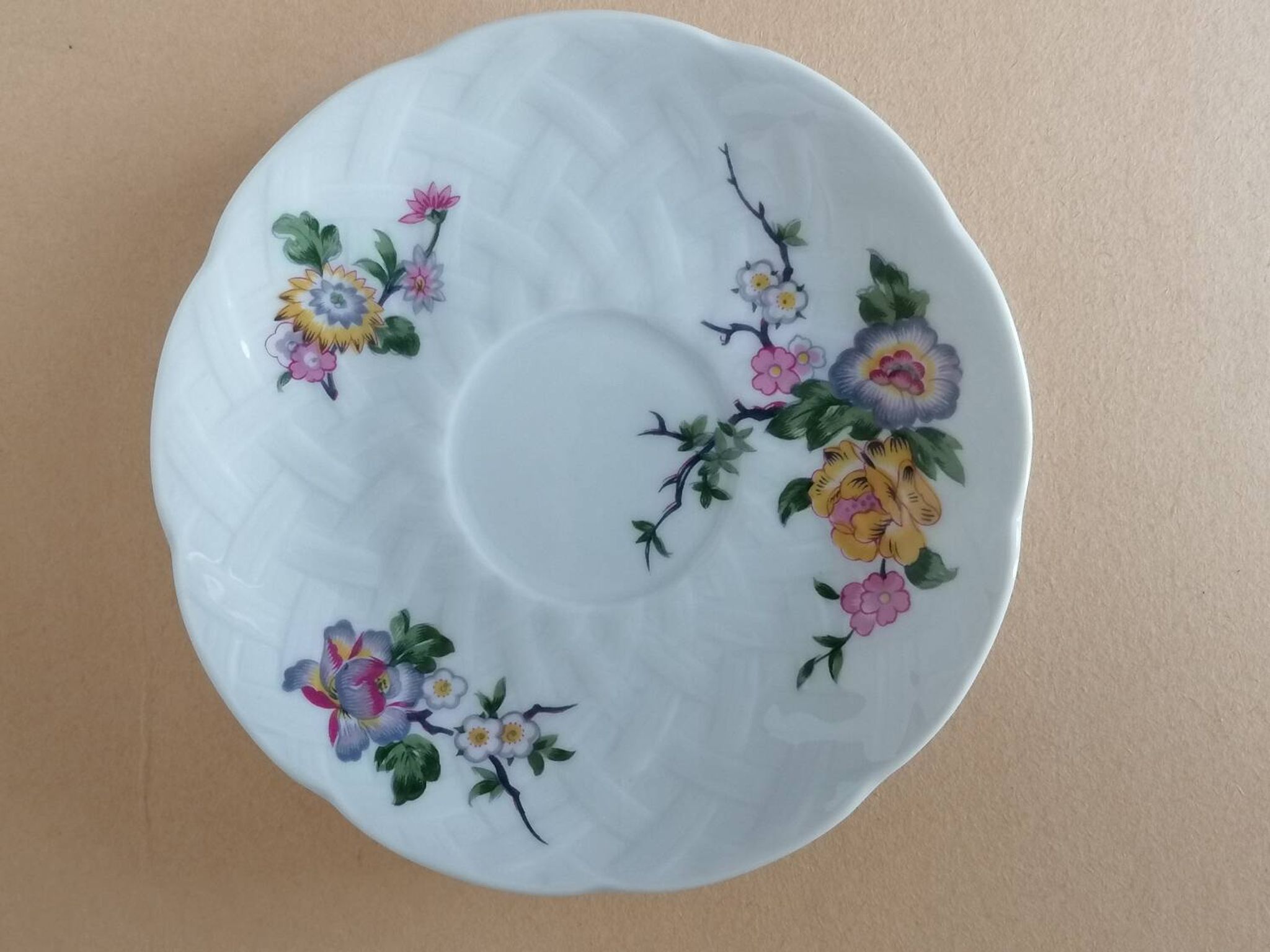 Bernardaud coffee service Limoges birds flowers